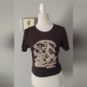 Dazy Top Blouse Girls  Color Gray Size Large Short Sleeves Good Condition